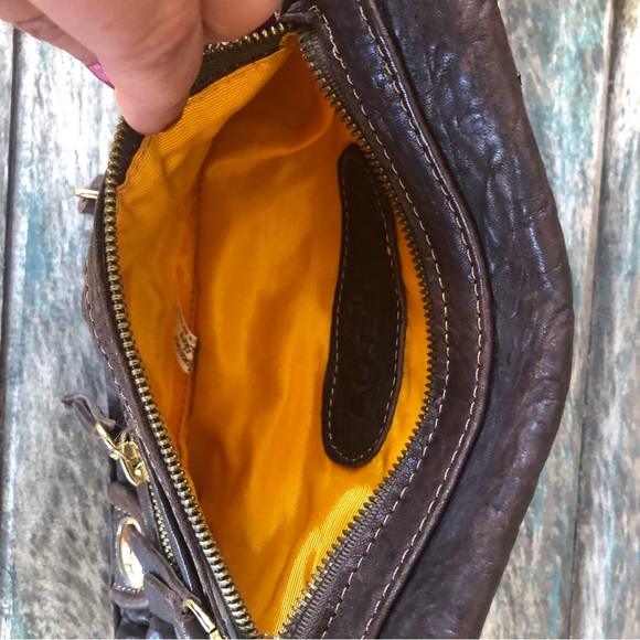 Gustto Leather Wristlet Chocolate Brown - Picture 5 of 9